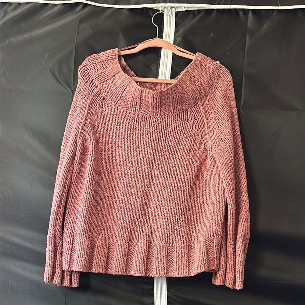 Free People Pink Cowl Neck Sweater